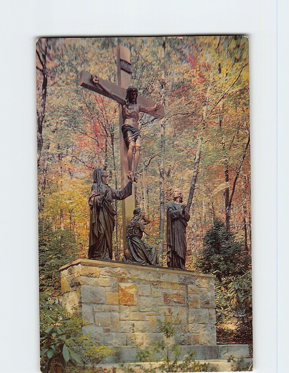 Postcard Calvary Scene, National Shrine Grotto Of Lourdes, Emmitsburg, Maryland