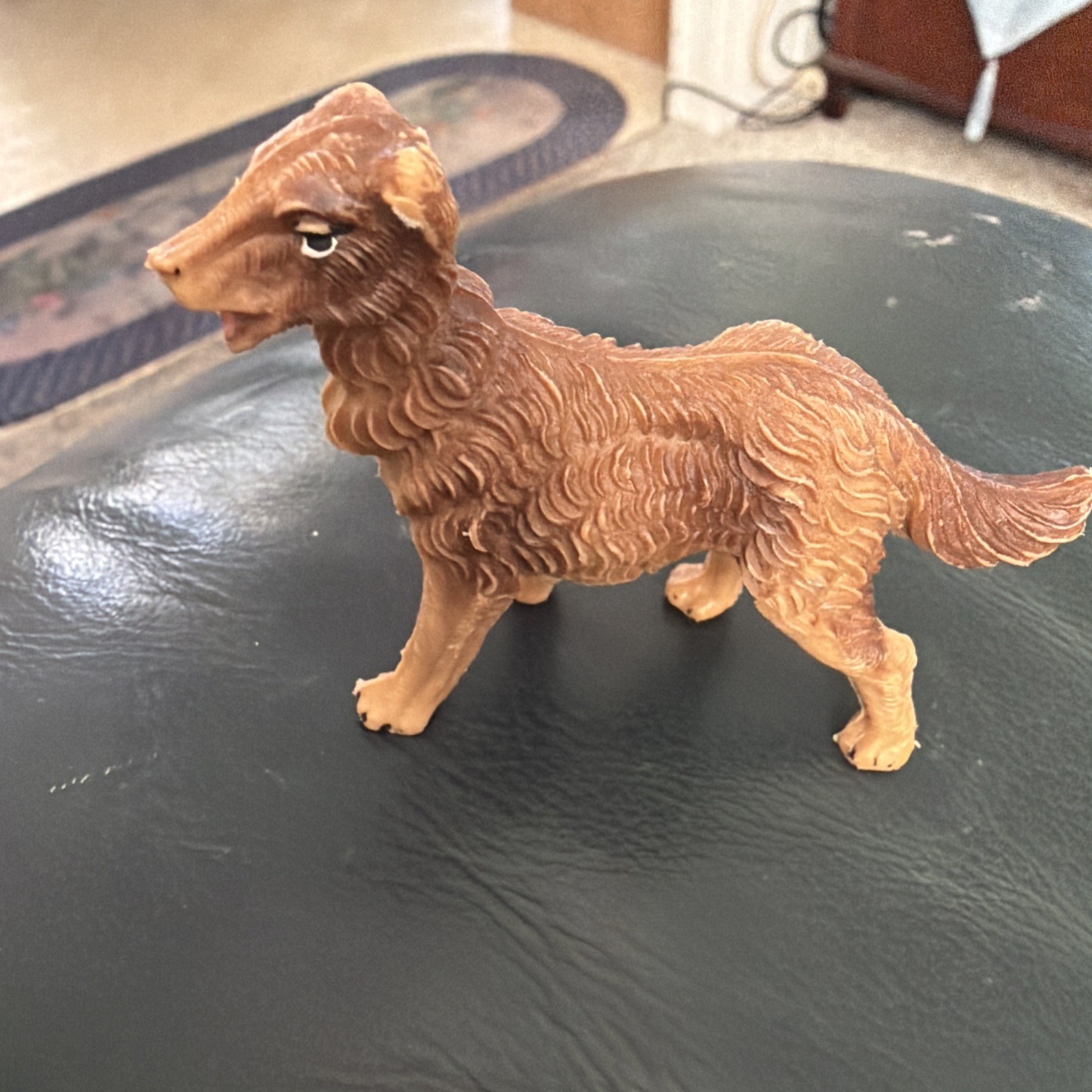 Unique Vintage Hard Plastic Dog Figurine LOOK
