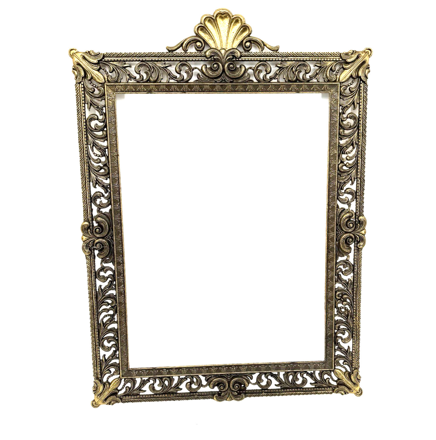 Vintage Brass Picture Frame Made in Italy No Glass No Backing 19" x 15"