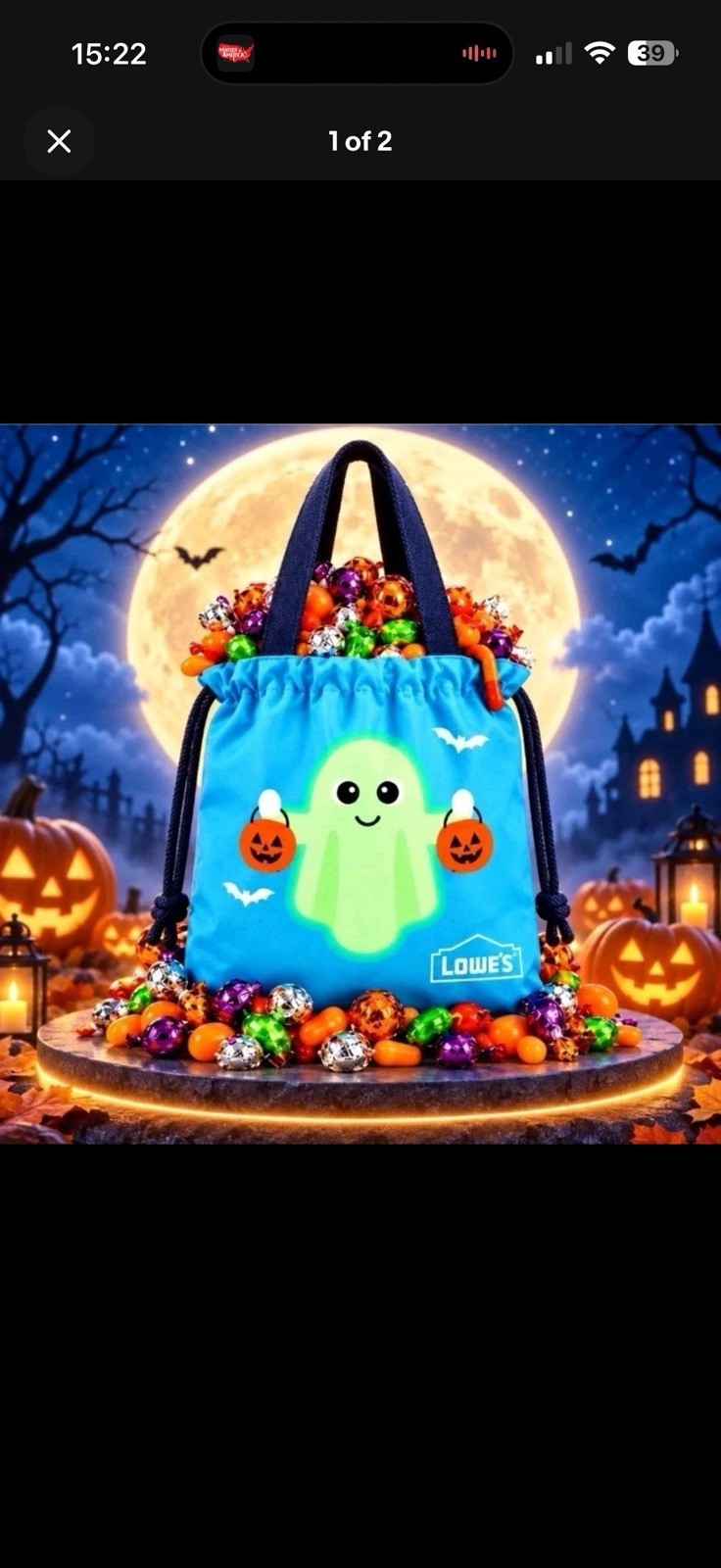 Lowe’s Rewards Trick or Treat Tote Bag Limited Edition Glow In The Dark Lowe’s Rewards Trick or Treat Tote Bag Limited Edition Glow In The Dark