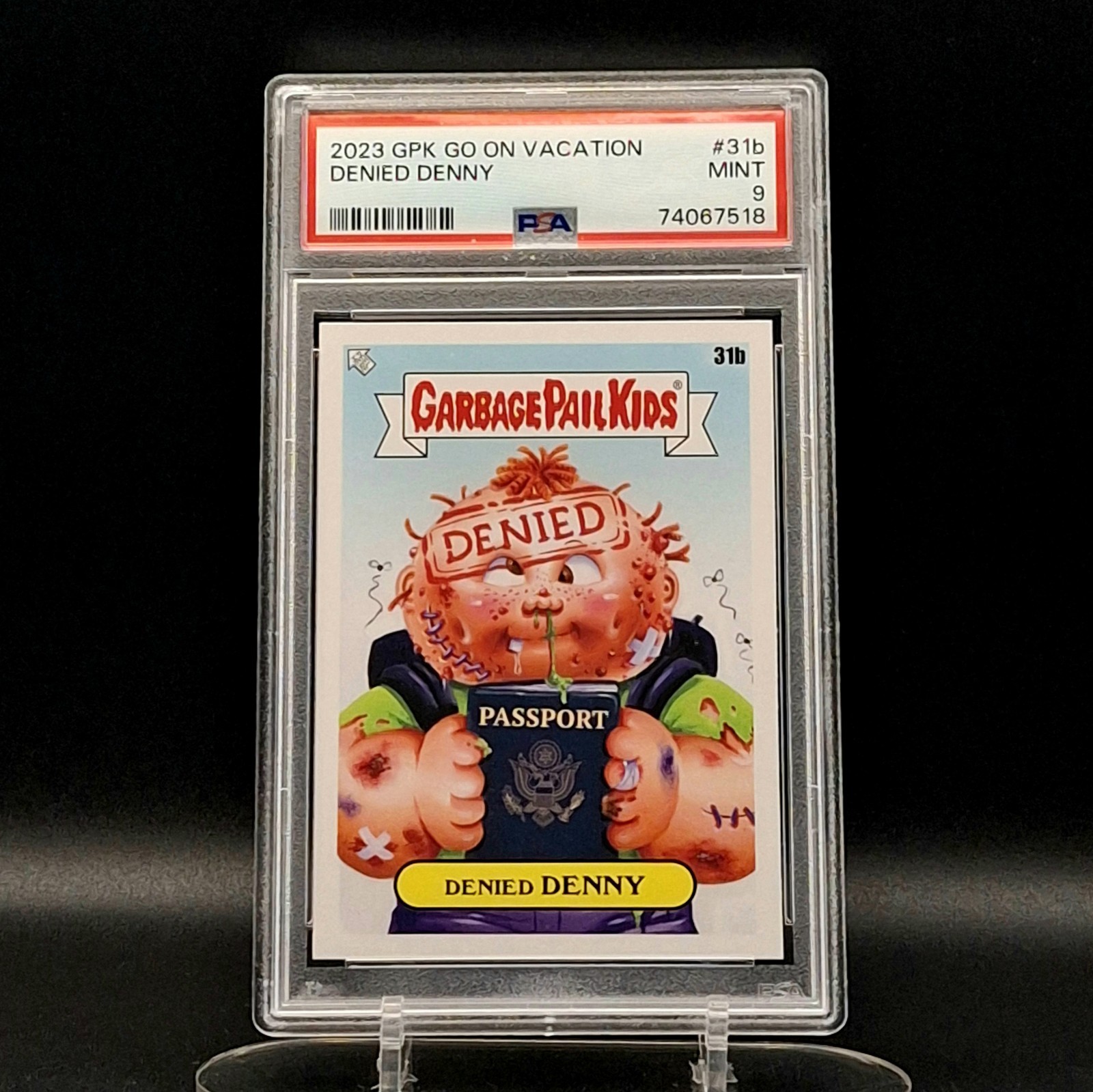 2023 Garbage Pail Kids Go On Vacation Denied Denny PSA 9 Mint #31b GPK 2023 Garbage Pail Kids Go On Vacation Denied Denny PSA 9 Mint #31b GPK