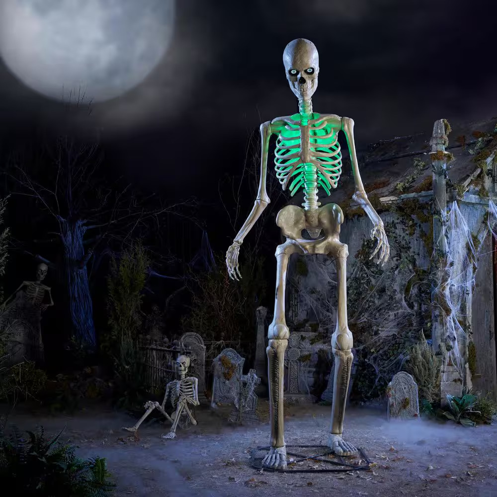 12 FT Animated Giant-Sized LED App Controlled Skelly with LCD eyes Halloween 12 FT Animated Giant-Sized LED App Controlled Skelly with LCD eyes Halloween