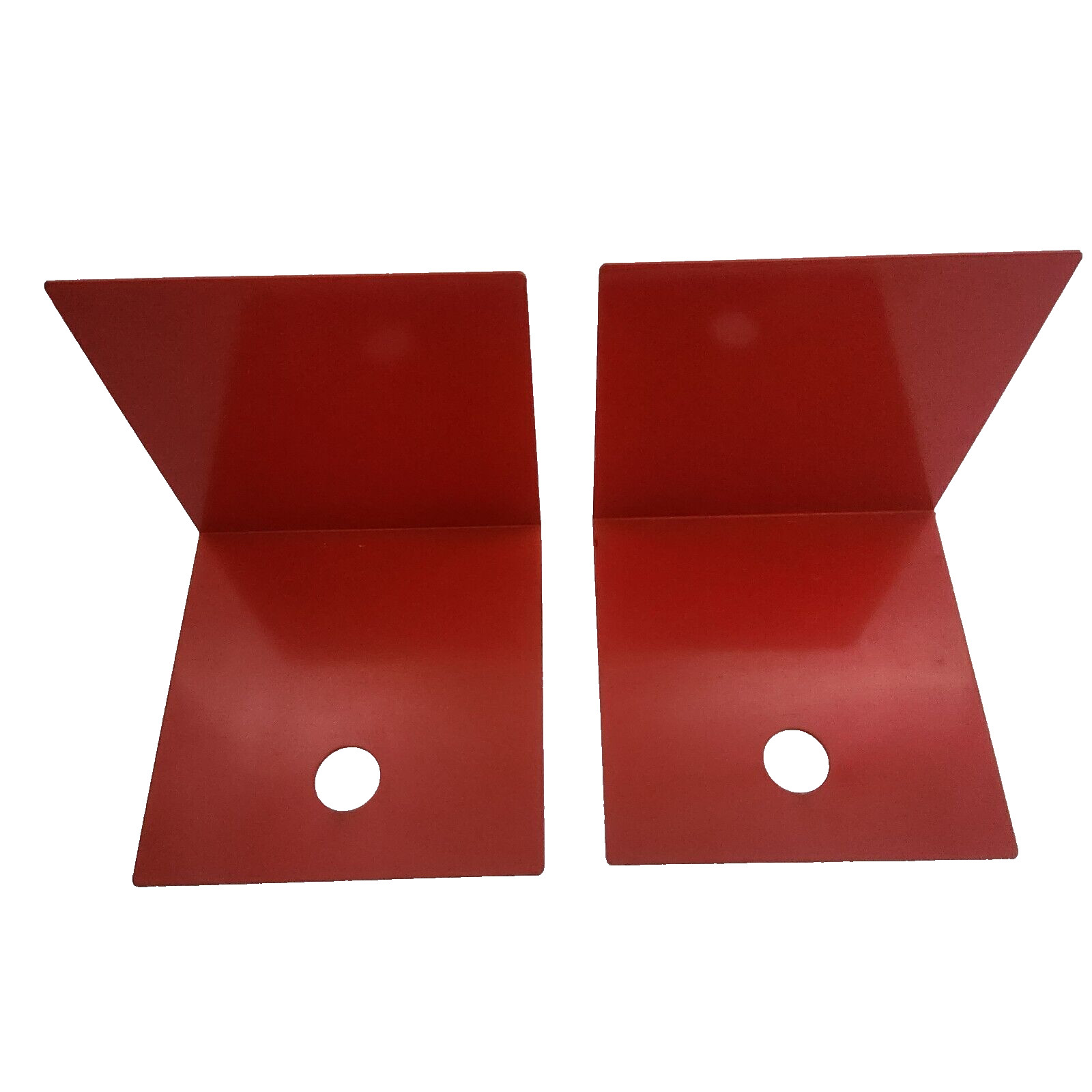 Bill Curry Design Line Red Bookends Pair Label Mid Century Modern MCM Segundo CA Bill Curry Design Line Red Bookends Pair Label Mid Century Modern MCM Segundo CA