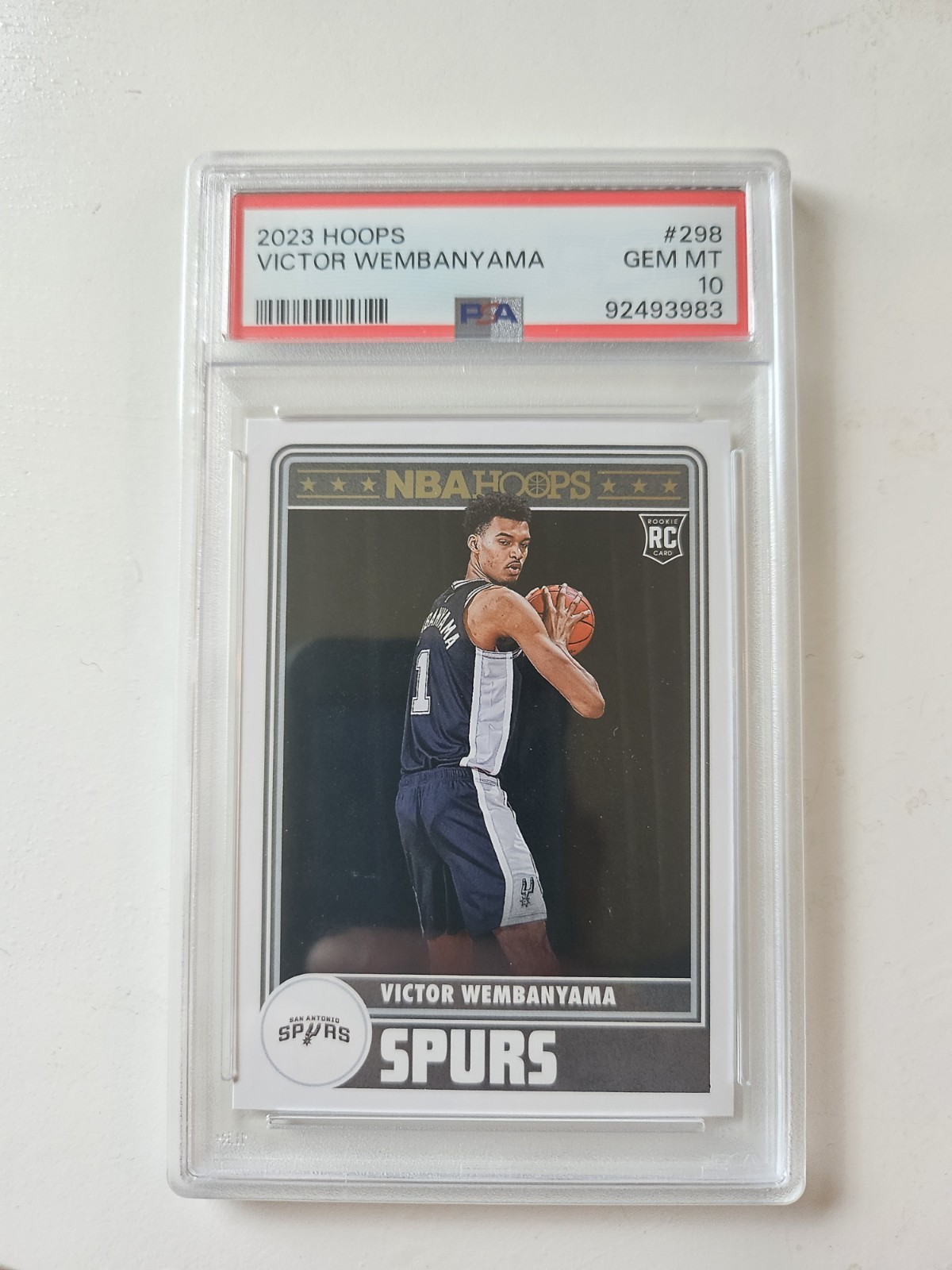 🔥🔥2023-24 Panini NBA HOOPS Tribute Victor Wembanyama #298 PSA GEM MINT 10🔥 🔥🔥2023-24 Panini NBA HOOPS Tribute Victor Wembanyama #298 PSA GEM MINT 10🔥