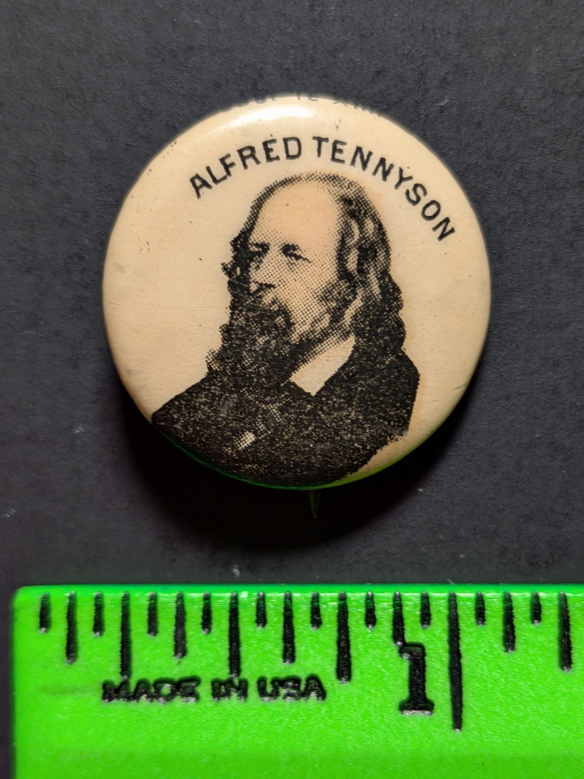 Vintage Alfred Tennyson People of History Pinback Pin Vintage Alfred Tennyson People of History Pinback Pin