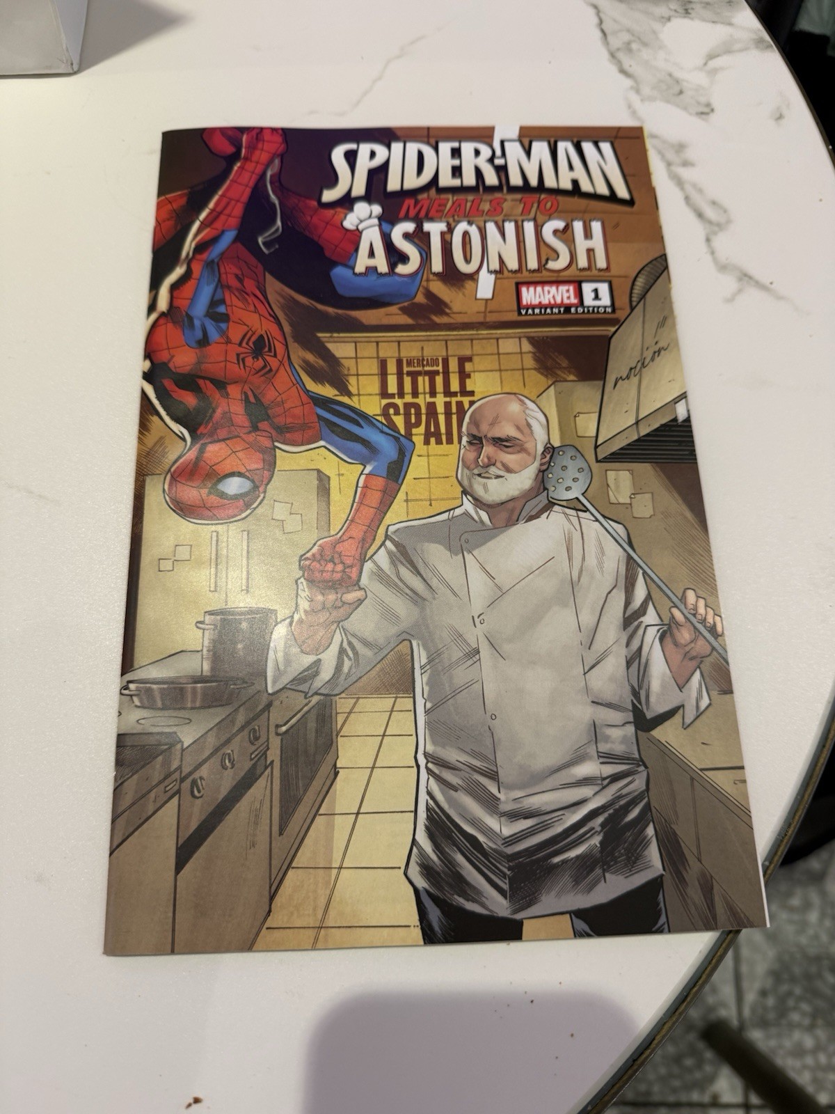 SPIDER-MAN: MEALS TO ASTONISH #1 MERCADO LITTLE SPAIN VARIANT MARVEL COMICS 2026 SPIDER-MAN: MEALS TO ASTONISH #1 MERCADO LITTLE SPAIN VARIANT MARVEL COMICS 2026