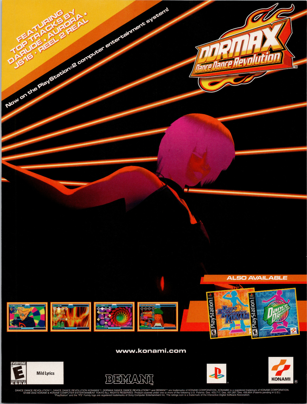 Konami DDRMAX Dance Dance Revolution PS2 Vintage Promo Print Ad 2002 Poster