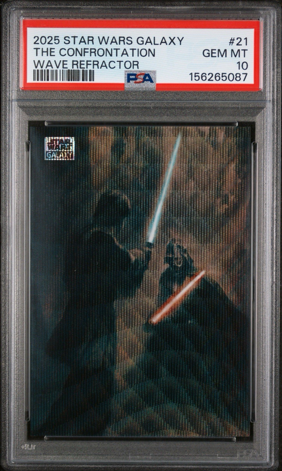 2025 TOPPS STAR WARS GALAXY THE CONFRONTATION WAVE REFRACTOR /99 PSA 10 POP 1 2025 TOPPS STAR WARS GALAXY THE CONFRONTATION WAVE REFRACTOR /99 PSA 10 POP 1