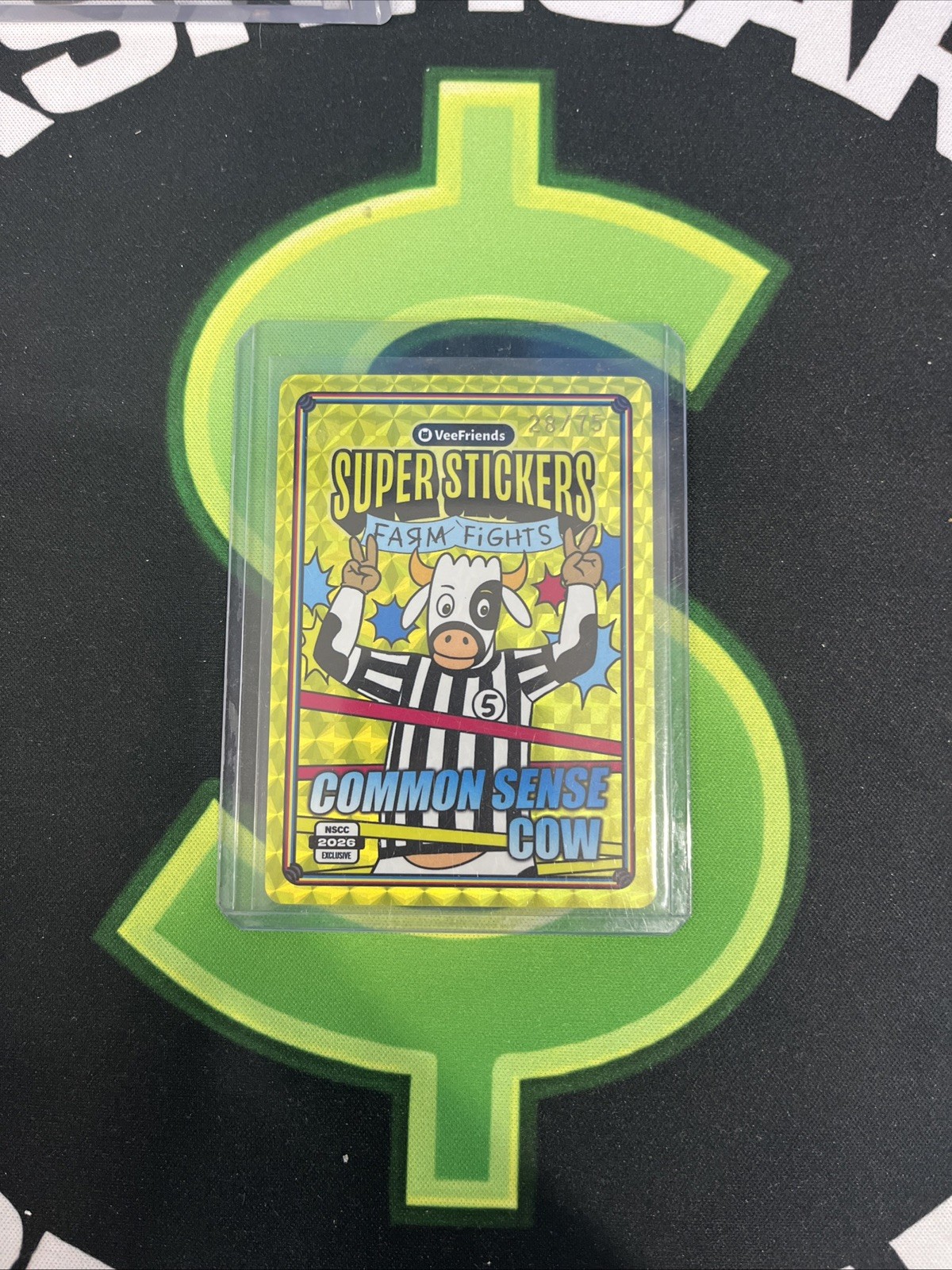 2026 Common Sense Cow Vee Friends Super Stickers Farm Fights NSCC Exclusive /75 2026 Common Sense Cow Vee Friends Super Stickers Farm Fights NSCC Exclusive /75