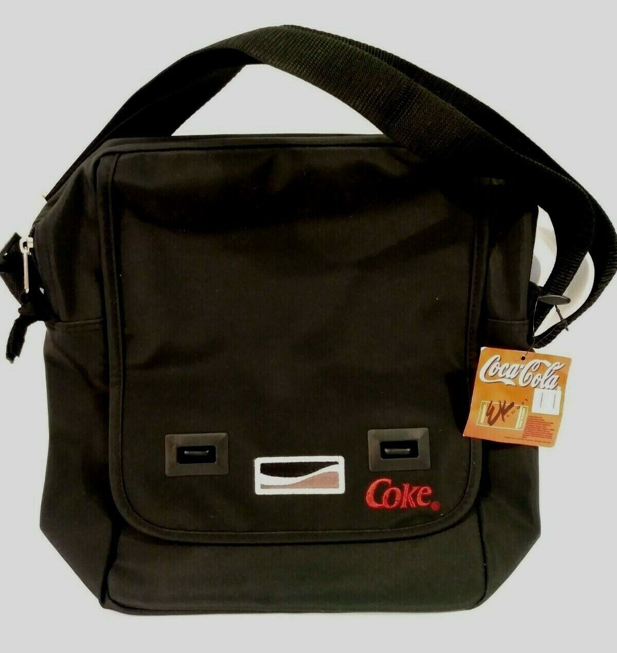 VTG Coke Cocoa Cola 1999 Messenger Bag NWT EK SPORT Black ADJUSTABLE STRAP RARE VTG Coke Cocoa Cola 1999 Messenger Bag NWT EK SPORT Black ADJUSTABLE STRAP RARE