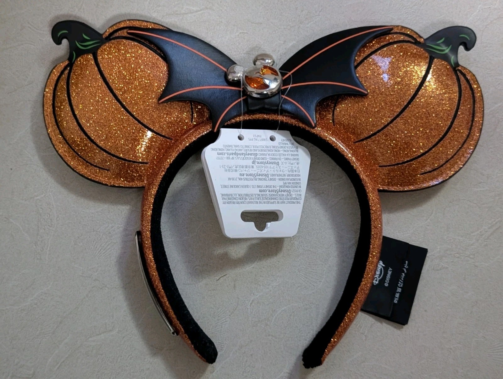 Disney Vacation Club DVC Halloween 2026 Shimmer Pumpkin Minnie Ears Headband New