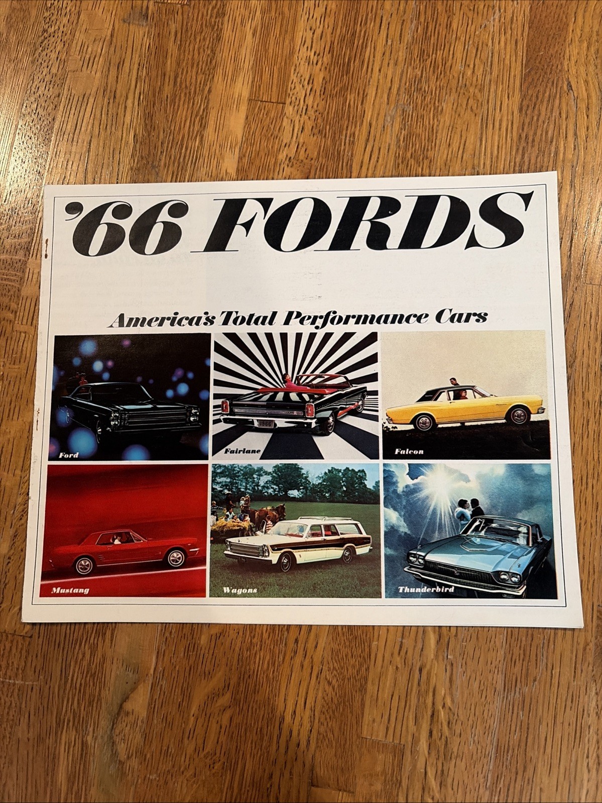 1966 Ford Brochure Original Full Line Mustang Falcon Thunderbird Fairlane 1