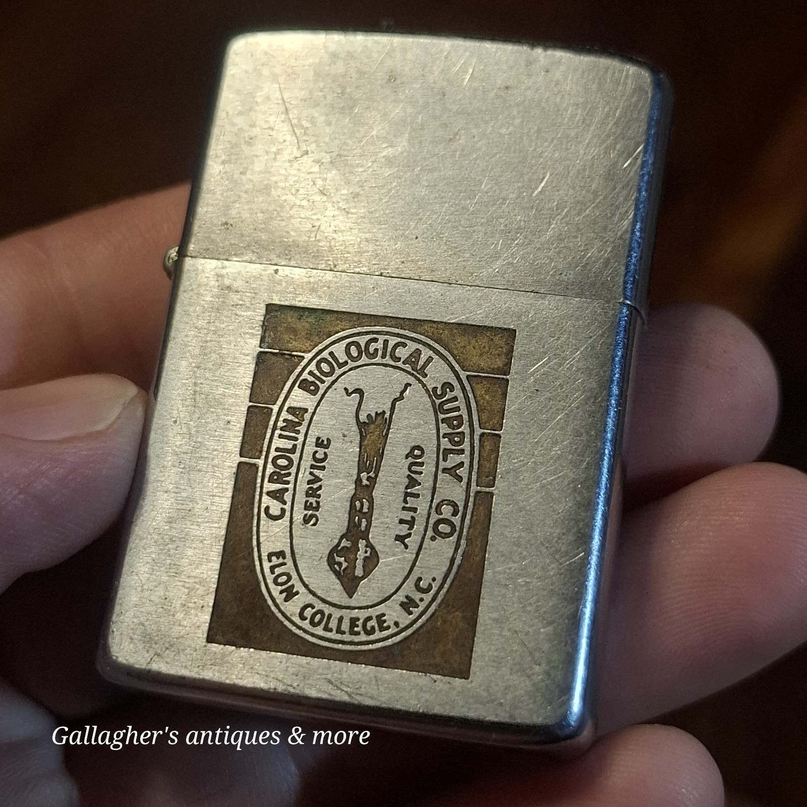 Vintage 1966 Zippo Lighter Carolina Biological Supply Co Elon College NC Ad Vintage 1966 Zippo Lighter Carolina Biological Supply Co Elon College NC Ad