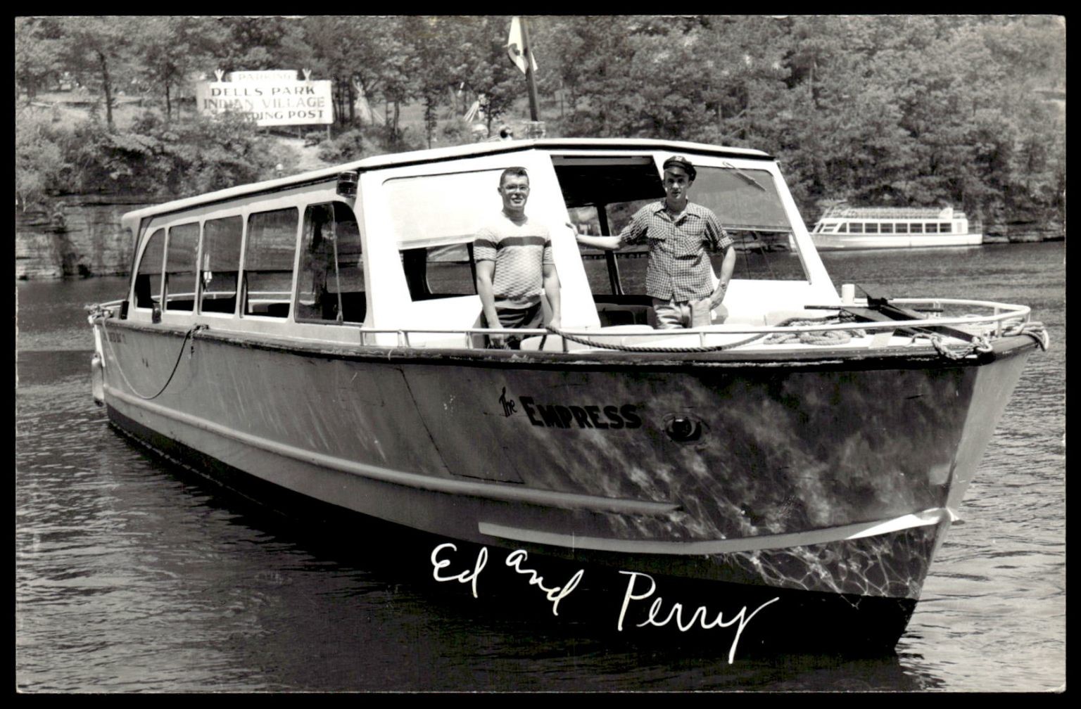 Rppc Wisconsin Dells The Empress Boat Ed & Perry Kodak Photo Postcard