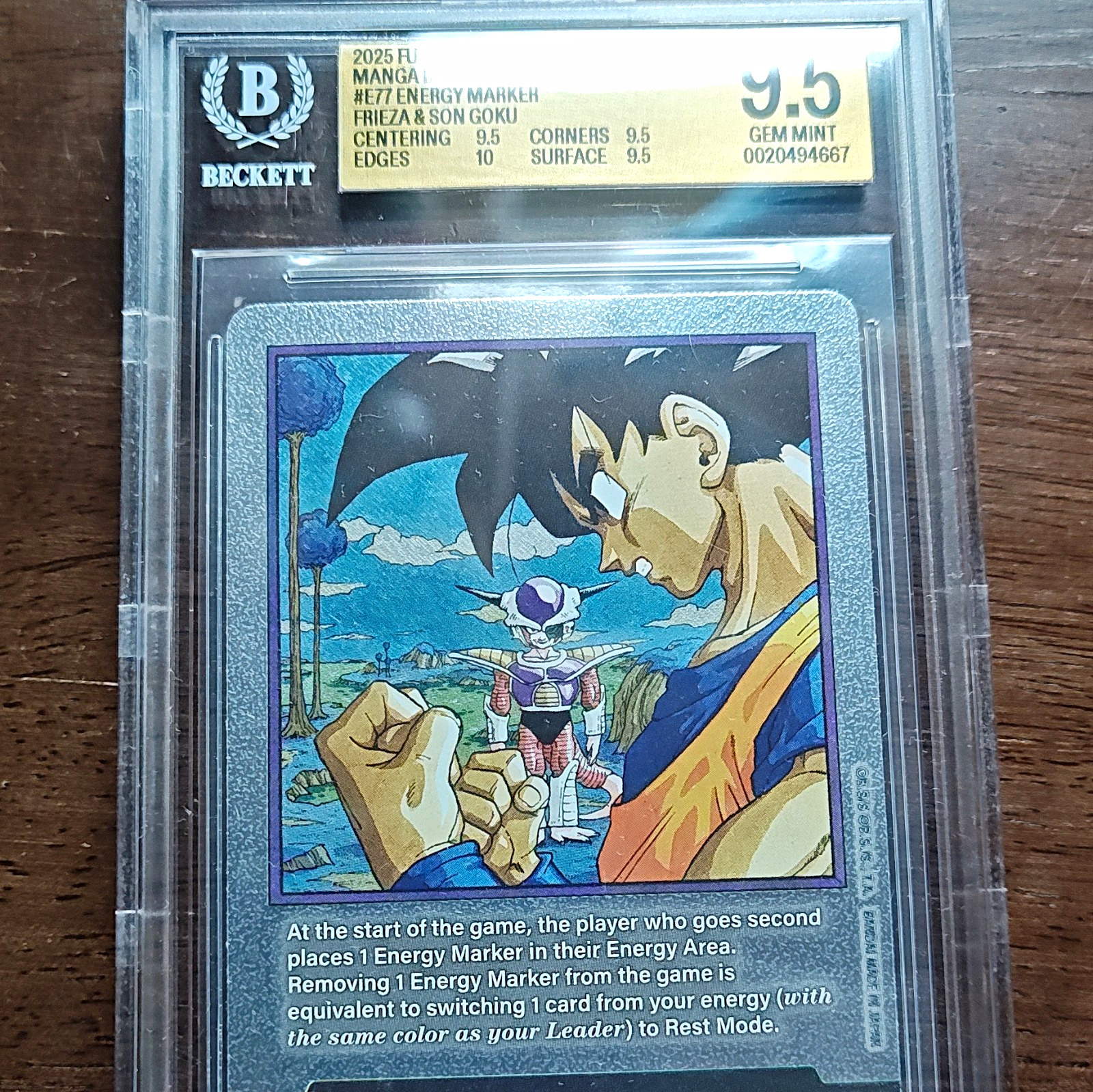 Bandai Dragon Ball 2025 FU Manga Energy Marker Frieza & Son Goku E7 BGS 9.5 Bandai Dragon Ball 2025 FU Manga Energy Marker Frieza & Son Goku E7 BGS 9.5