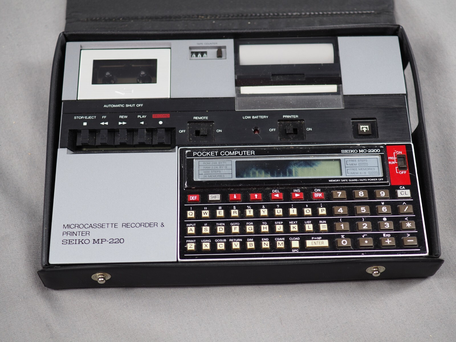 Historic Seiko MC-2200 + MP-220 (Sharp OEM) Pocket Computer Historic Seiko MC-2200 + MP-220 (Sharp OEM) Pocket Computer