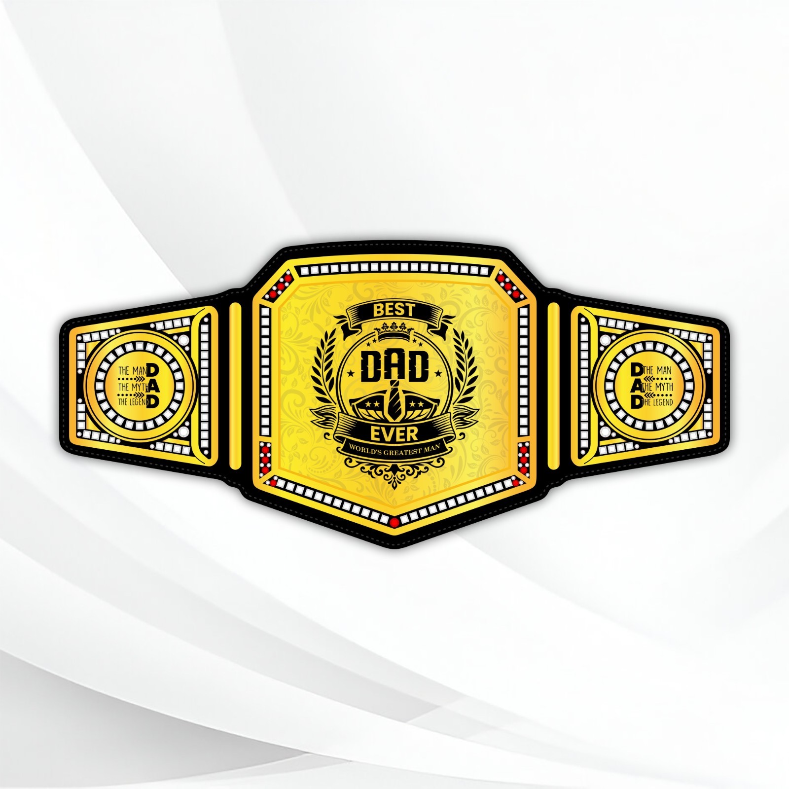World's Best Dad Championship Belt Custom Wrestling Title For Dad