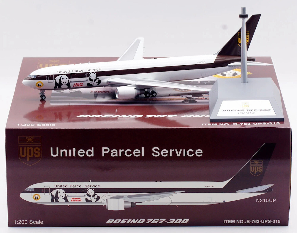 Inflight B-763-UPS-315 UPS Boeing 767-300F Panda N315UP Diecast 1/200 Jet Model Inflight B-763-UPS-315 UPS Boeing 767-300F Panda N315UP Diecast 1/200 Jet Model