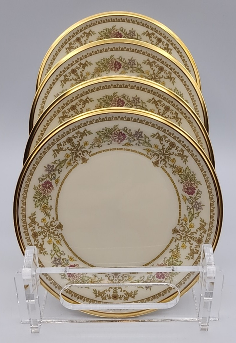 Lenox Castle Garden Bread Plates Roughly 6 1/4" Diameter Set of 4 USA