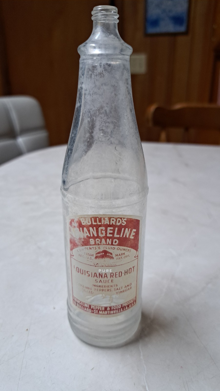 vintage 1950s BULLARD's EVANGELINE Louisiana HOT SAUCE bottle St Martinsville LA vintage 1950s BULLARD's EVANGELINE Louisiana HOT SAUCE bottle St Martinsville LA