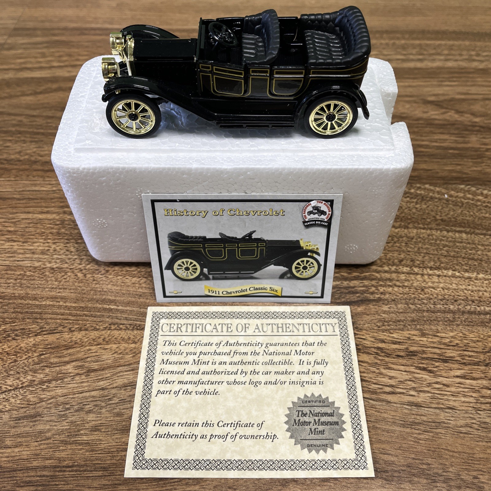 Chevrolet 1911 Classic Six Black 1:24 Scale Diecast Model Car COA