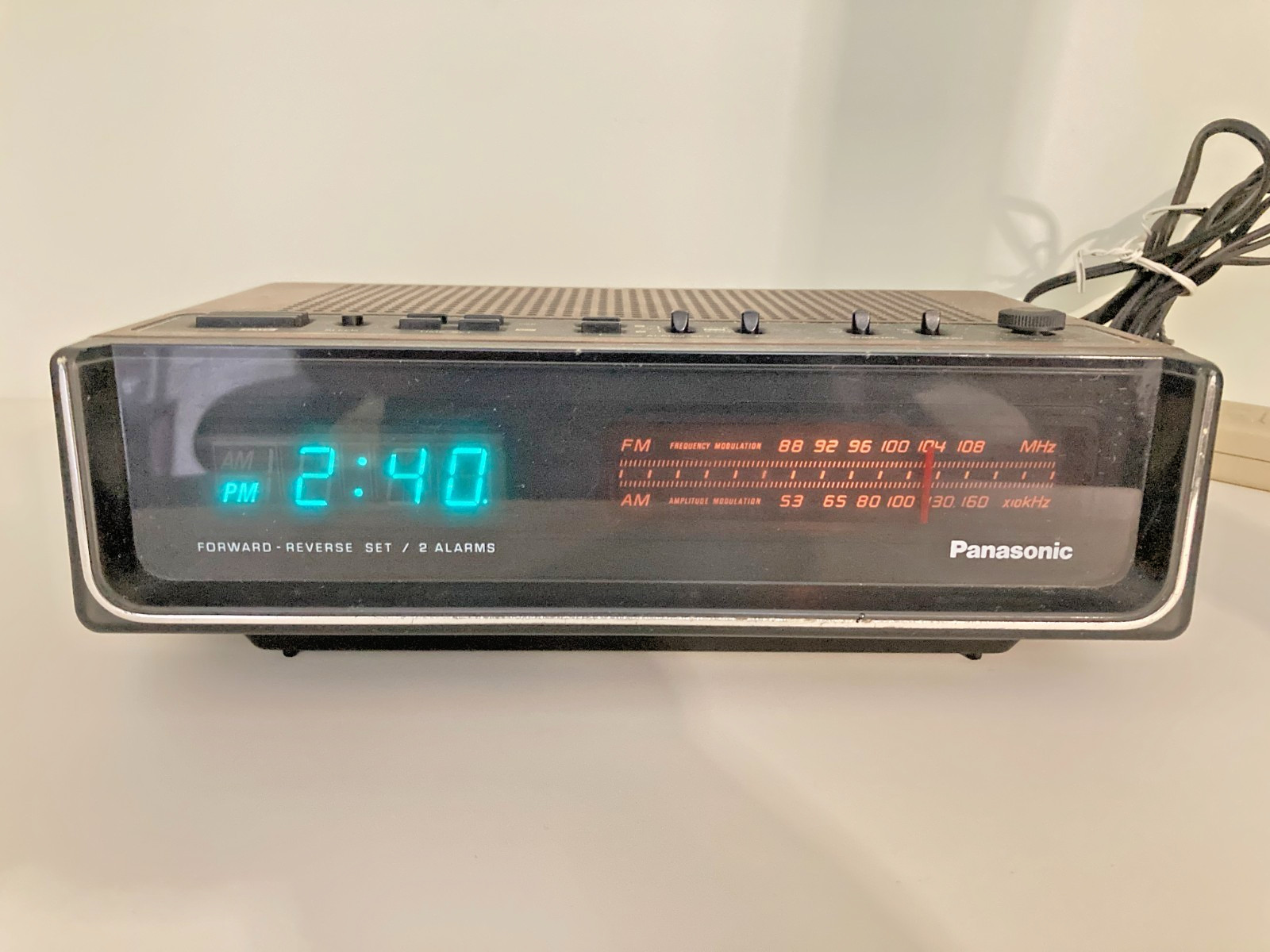 *Tested* Vintage Panasonic Clock Radio AM/FM Model RC-95 *Tested* Vintage Panasonic Clock Radio AM/FM Model RC-95