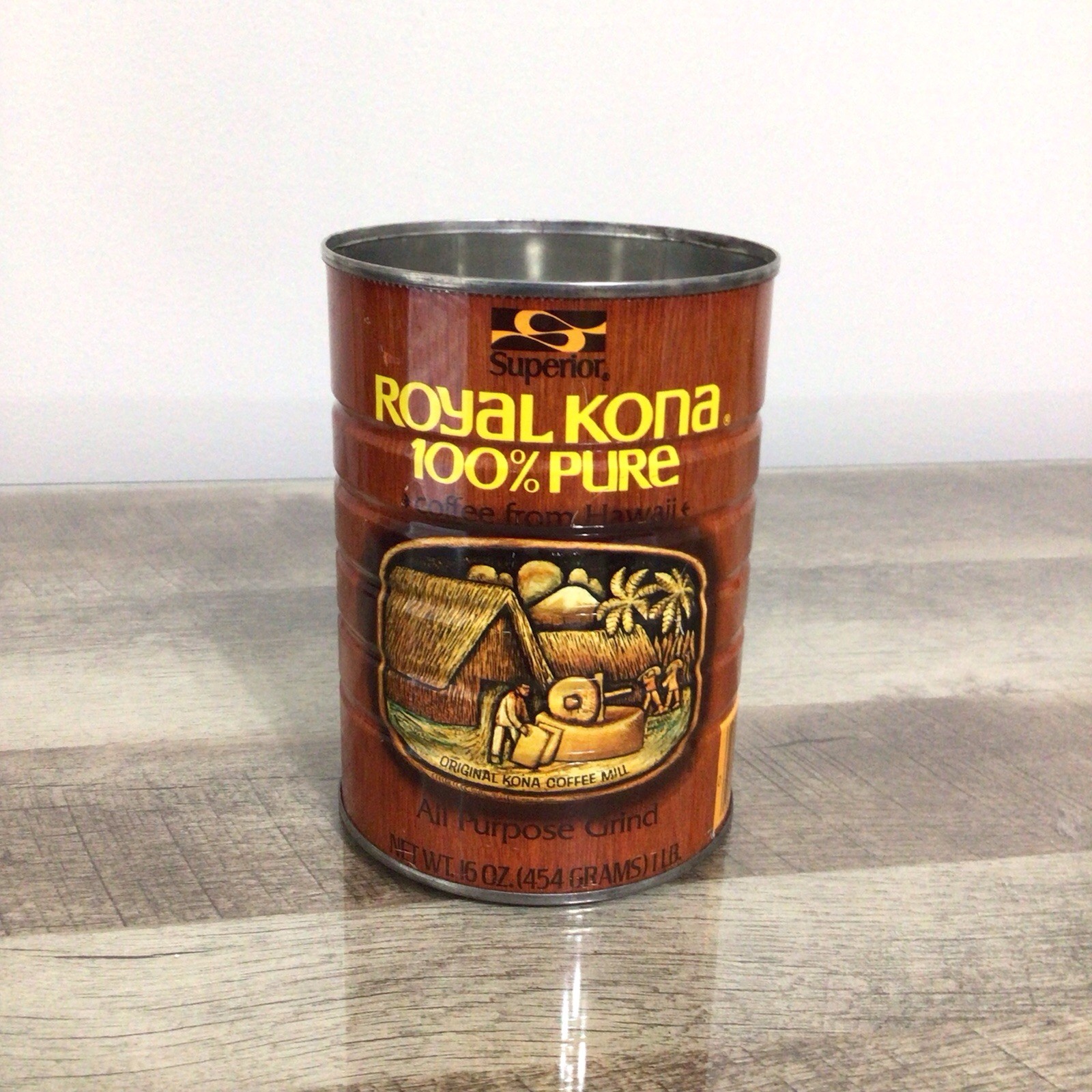 Vintage ROYAL KONA Empty Coffee Tin Can ~ No lid Vintage ROYAL KONA Empty Coffee Tin Can ~ No lid