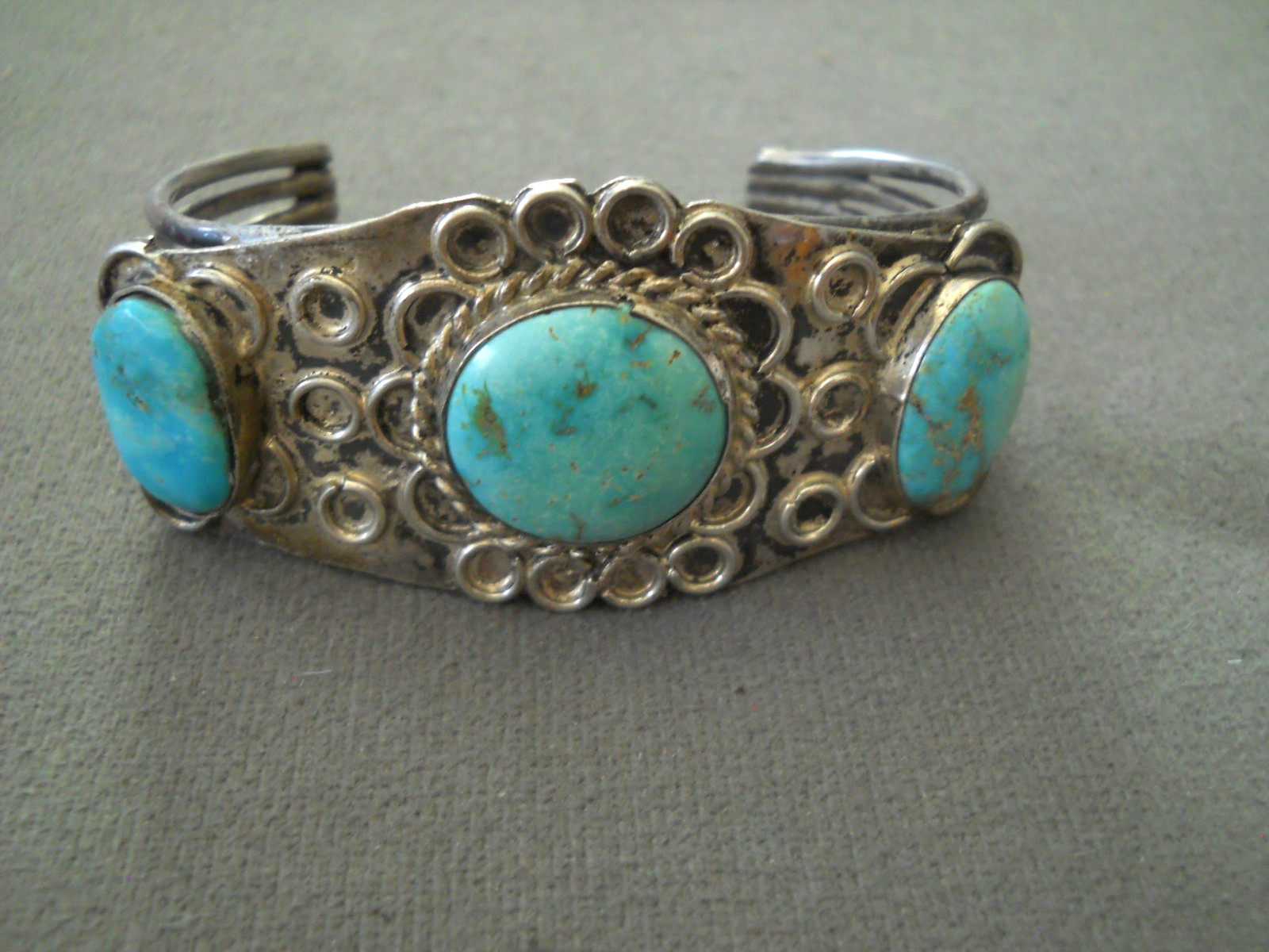 Old Native American Navajo Light Blue Turquoise Sterling Silver Cuff Bracelet Old Native American Navajo Light Blue Turquoise Sterling Silver Cuff Bracelet