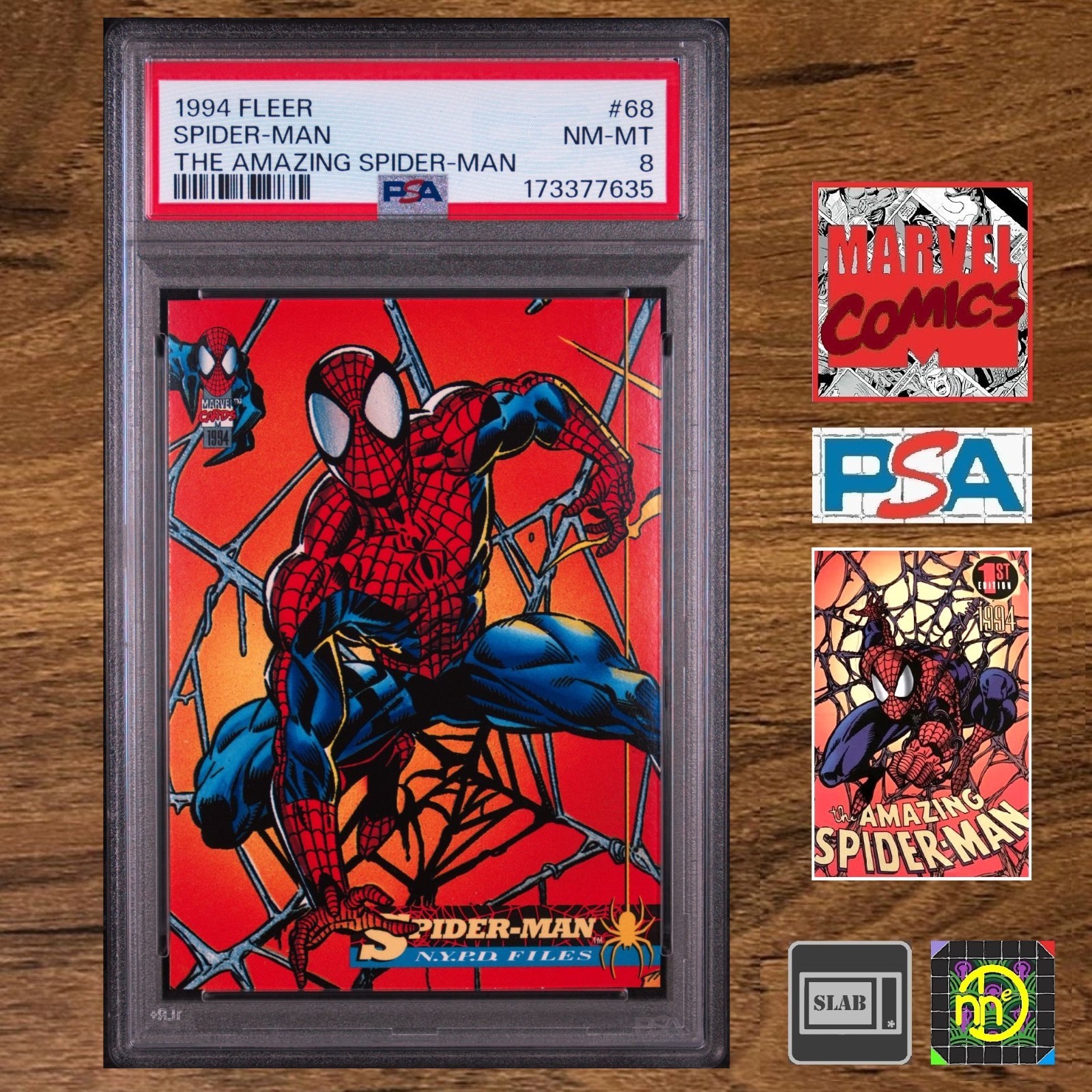 1994 Fleer Amazing Spider-Man - #68 Spider-Man - PSA 8 NM-MT 1994 Fleer Amazing Spider-Man - #68 Spider-Man - PSA 8 NM-MT