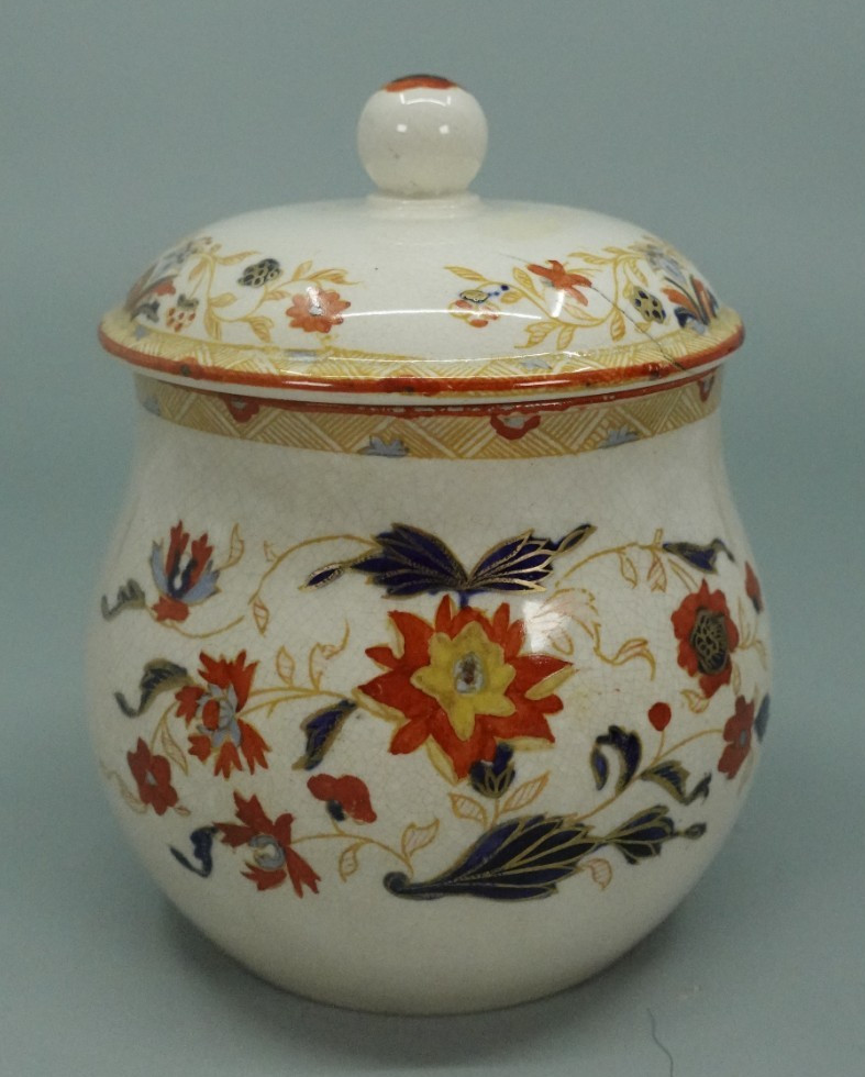 Rare Wedgwood First Period China Lidded Sugar Box - Imari Japan 582, c.1812-1822