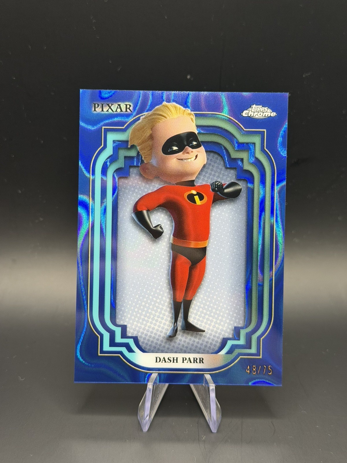 2024 Topps Chrome Disney Dash Parr Blue Lava Refractor/75
