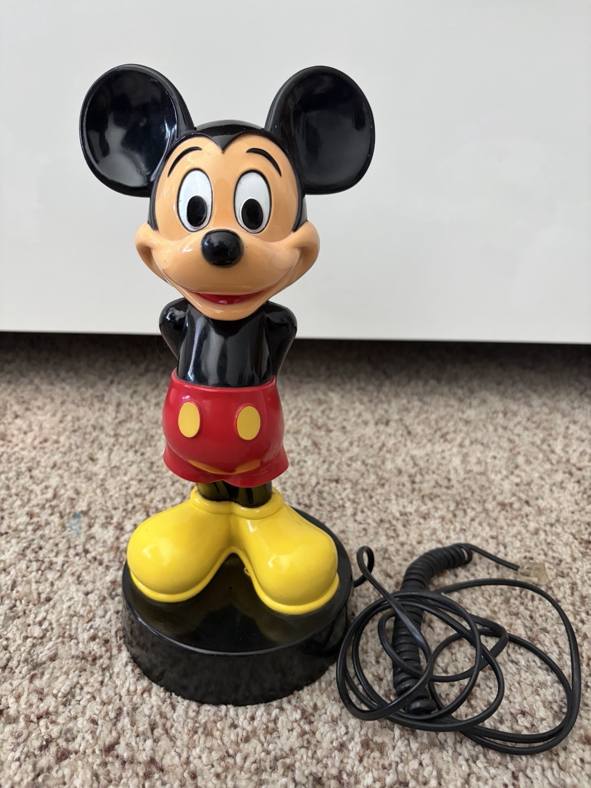 Vintage 1988 Disney Mickey Mouse Telephone 10” Synanon Hong Kong Rare Phone Vintage 1988 Disney Mickey Mouse Telephone 10” Synanon Hong Kong Rare Phone