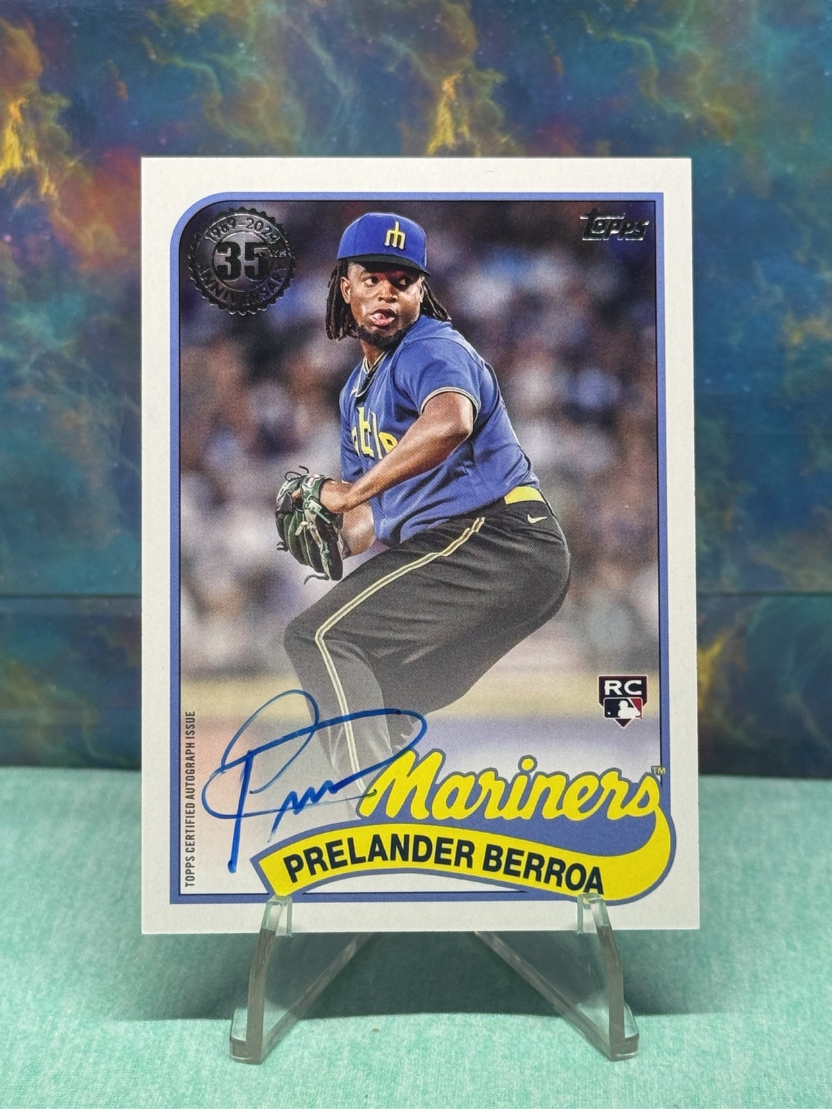 2024 Topps Series 2 Prelander Berroa RC 1989 Auto #89BA-PBE Mariners 2024 Topps Series 2 Prelander Berroa RC 1989 Auto #89BA-PBE Mariners