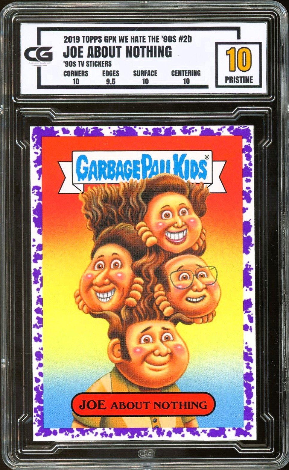 2019 Garbage Pail Kids 2b PURPLE Jerry Seinfeld Kramer Hair ~ CG 10 PRISTINE