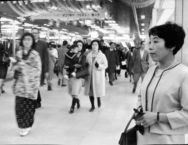 Writer Seiko Tanabe seen at inerview December 1966 Kobe Hyogo Japan Old Photo Writer Seiko Tanabe seen at inerview December 1966 Kobe Hyogo Japan Old Photo