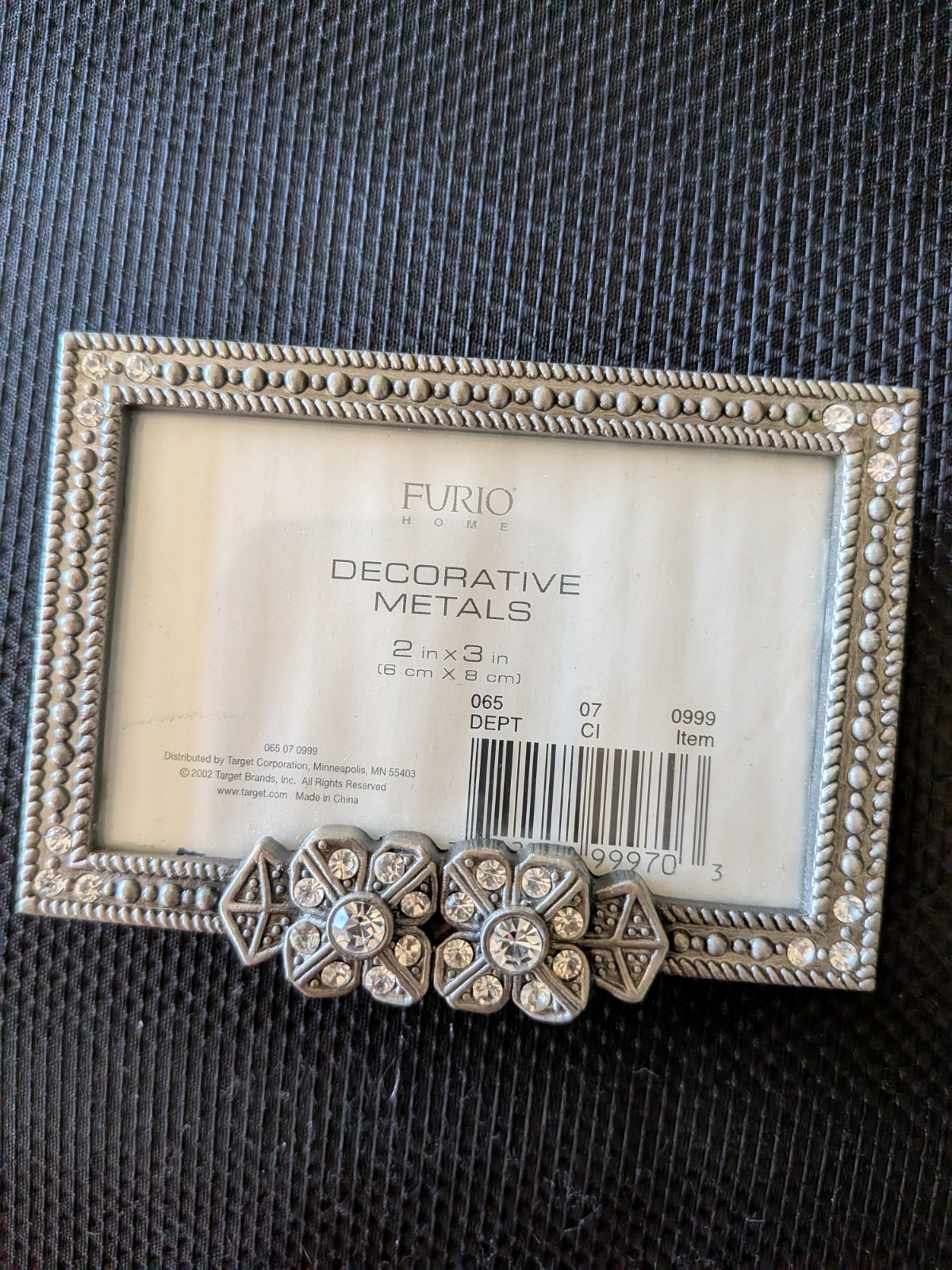 Vintage Frio Metal Picture Frame NOS Ornate Crystals Photo Size 2"X3" Art Deco Vintage Frio Metal Picture Frame NOS Ornate Crystals Photo Size 2"X3" Art Deco