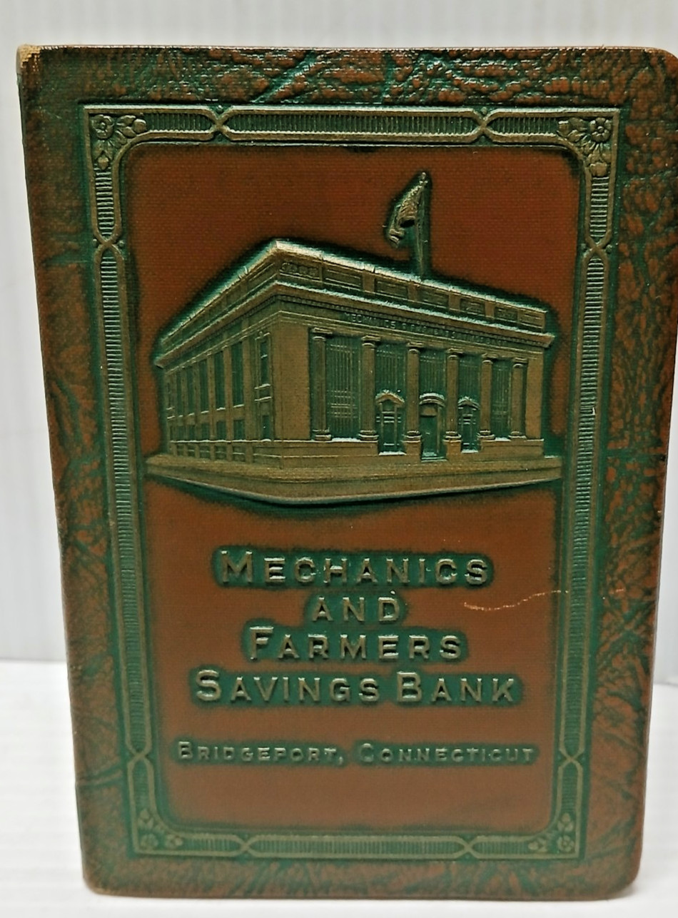 VTG Mechanics  & Farmers Savings Bank Bridgeport, CT Promo Coin Bank - No Key