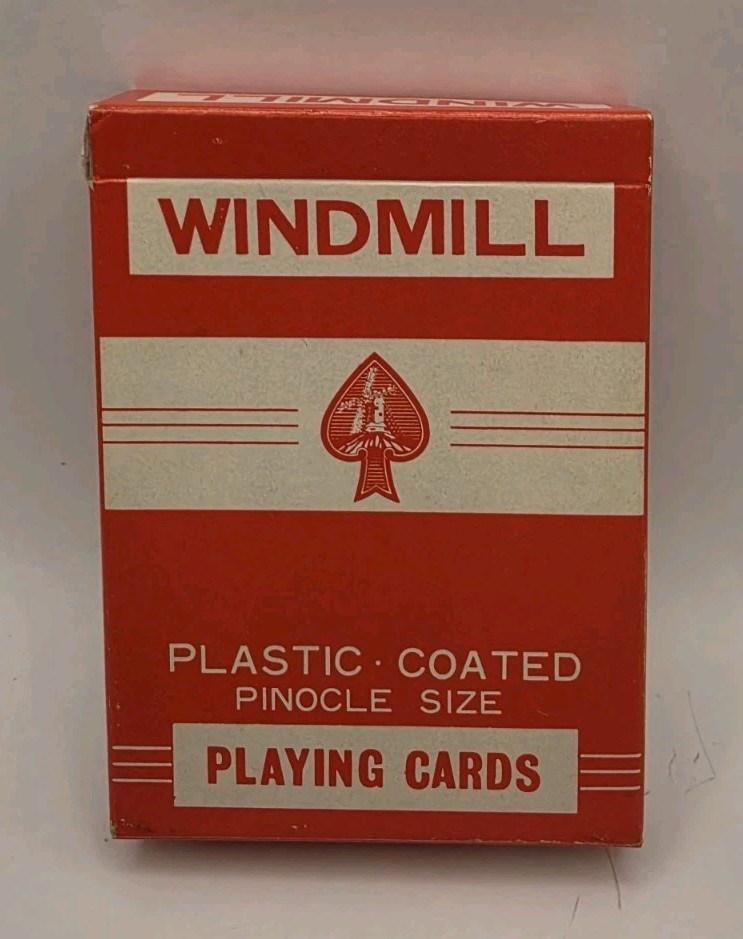 Windmill Japanese Made Pinochle Plastic Coated Card Set Vintage NOS NIB Rare Set