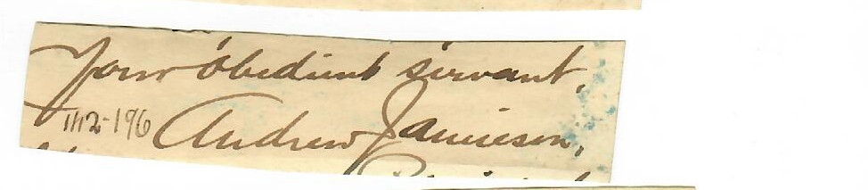 Andrew Jamieson Autograph 1896 Cut Signature Scottish Electrical Engineer signed Andrew Jamieson Autograph 1896 Cut Signature Scottish Electrical Engineer signed