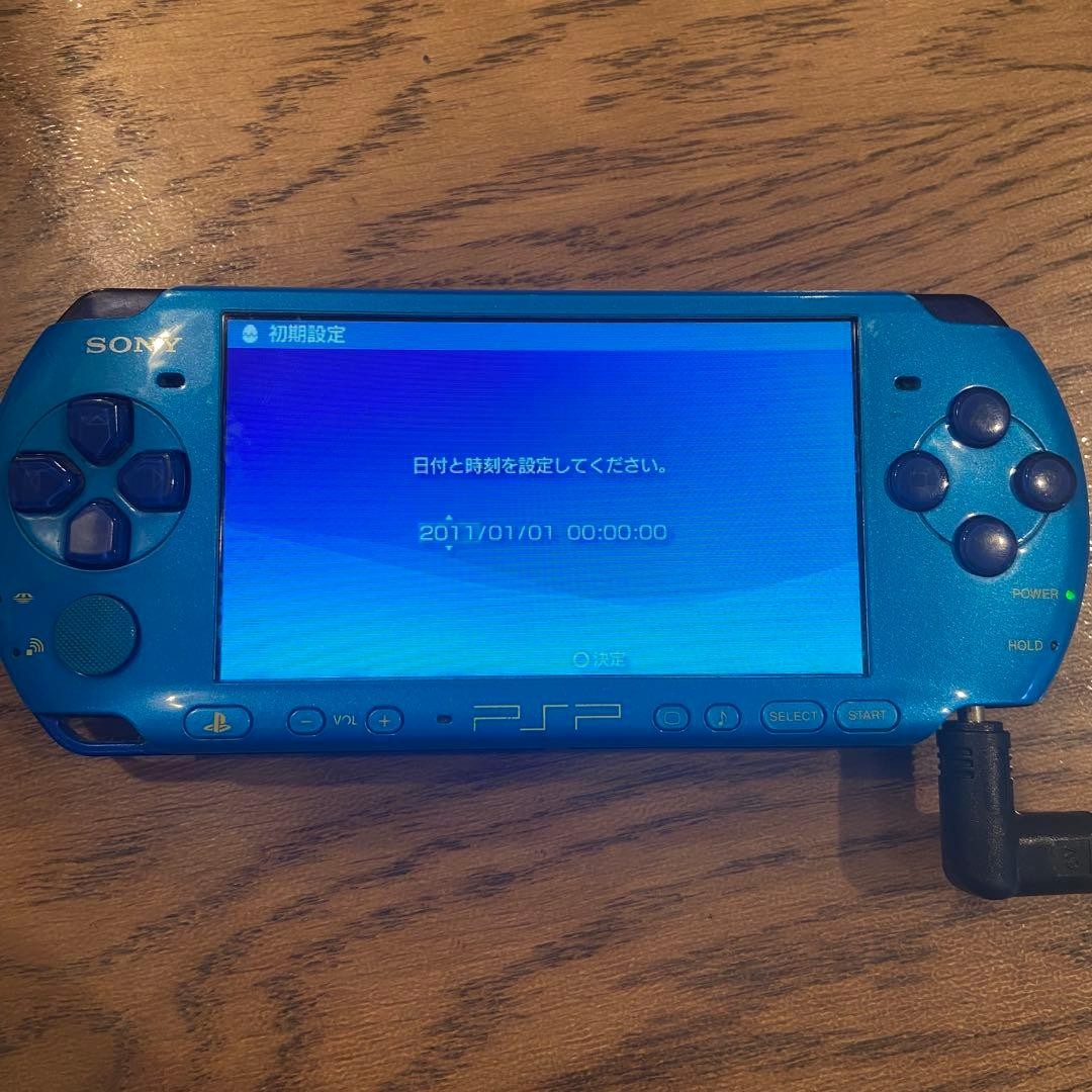SONY PSP 3000 Console Marine Blue / Sky Blue Console Only Junk