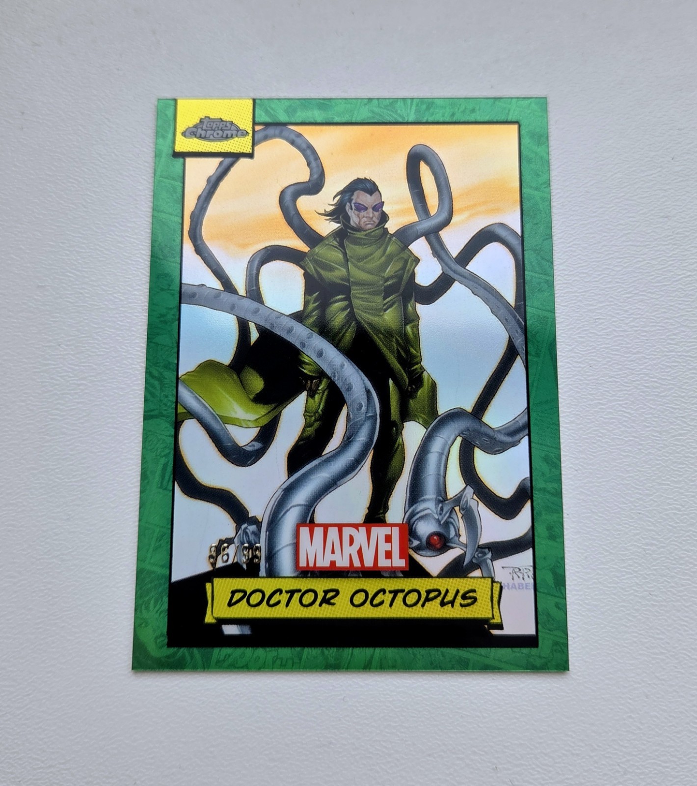 2024 Topps Chrome Marvel Doctor Octopus True Green /99 - Color Match 2024 Topps Chrome Marvel Doctor Octopus True Green /99 - Color Match