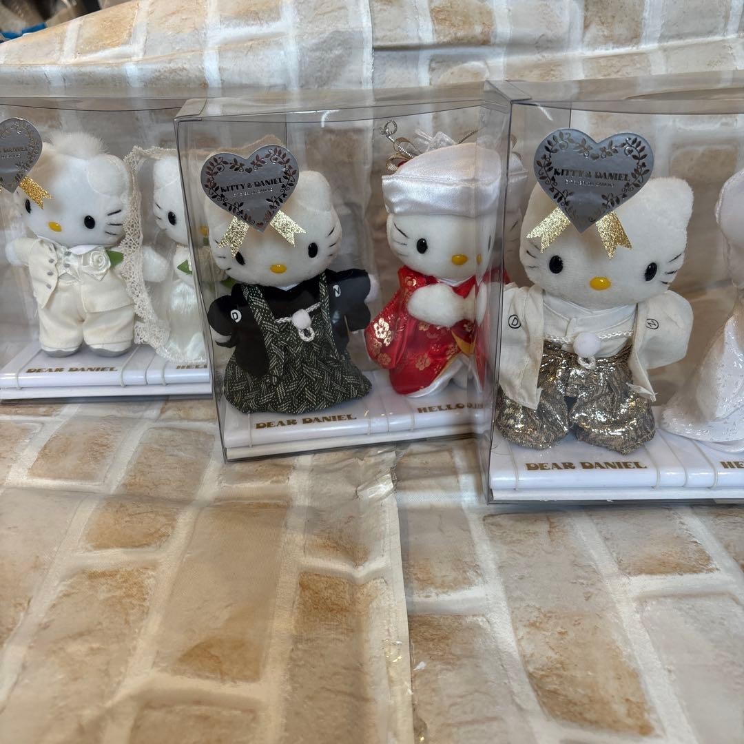 Hello Kitty & Dear Daniel Wedding Plush 3 Set 2000 Sanrio Limited Edition