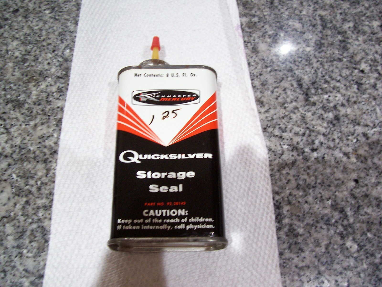 VINTAGE MERCURY QUICKSILVER Storage Seal 8 OZ. can VINTAGE MERCURY QUICKSILVER Storage Seal 8 OZ. can