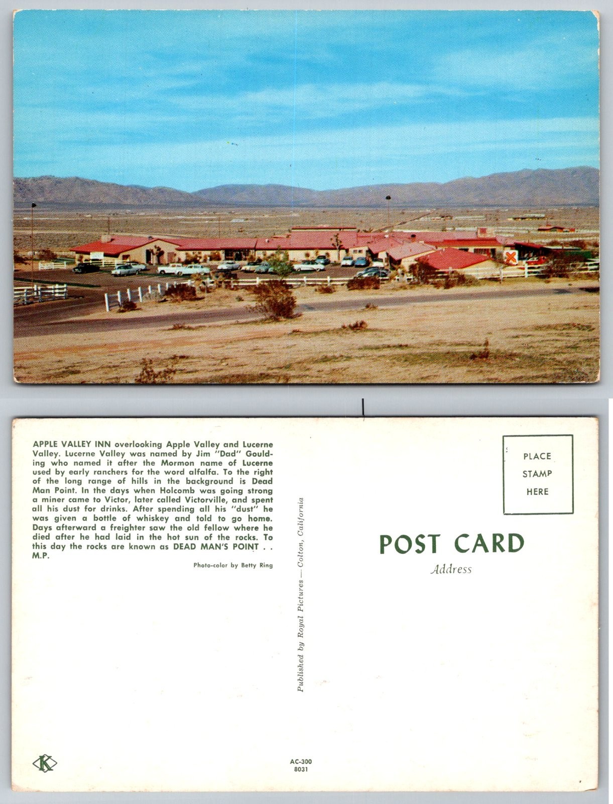 Standard Apple Valley Inn Apple Valley California Postcard Standard Apple Valley Inn Apple Valley California Postcard