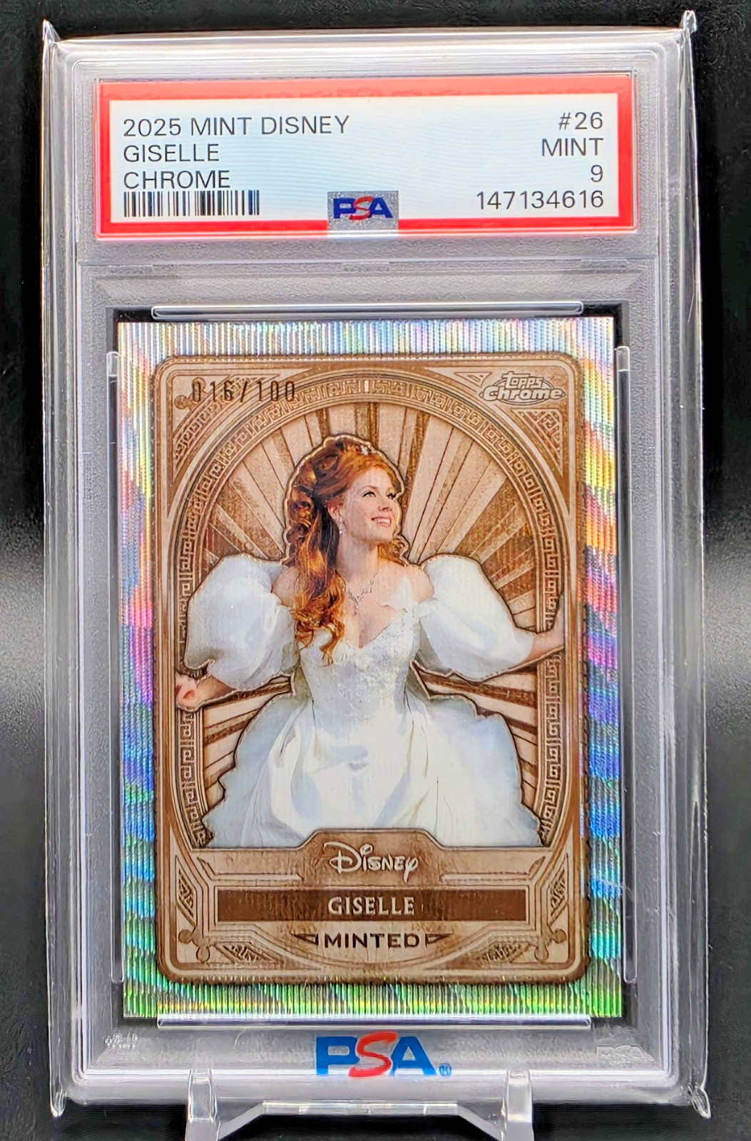2025 Topps Mint Disney Giselle Bronze Chrome Wave /100 PSA 9 #26 2025 Topps Mint Disney Giselle Bronze Chrome Wave /100 PSA 9 #26