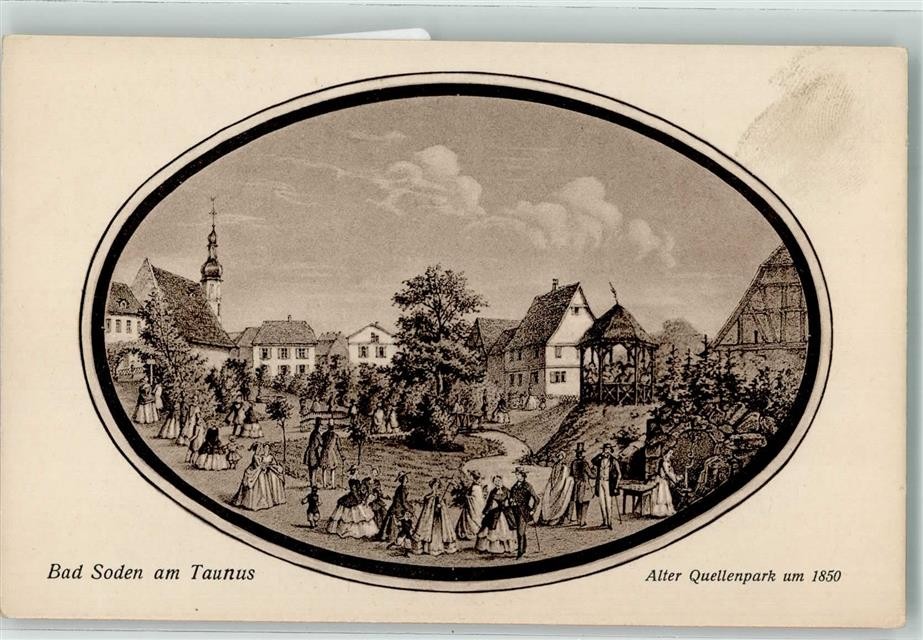 39560688 - 6232 Bad Soden Old Spring Park around 1850 Sodener Warmbrunnen No. III 39560688 - 6232 Bad Soden Old Spring Park around 1850 Sodener Warmbrunnen No. III