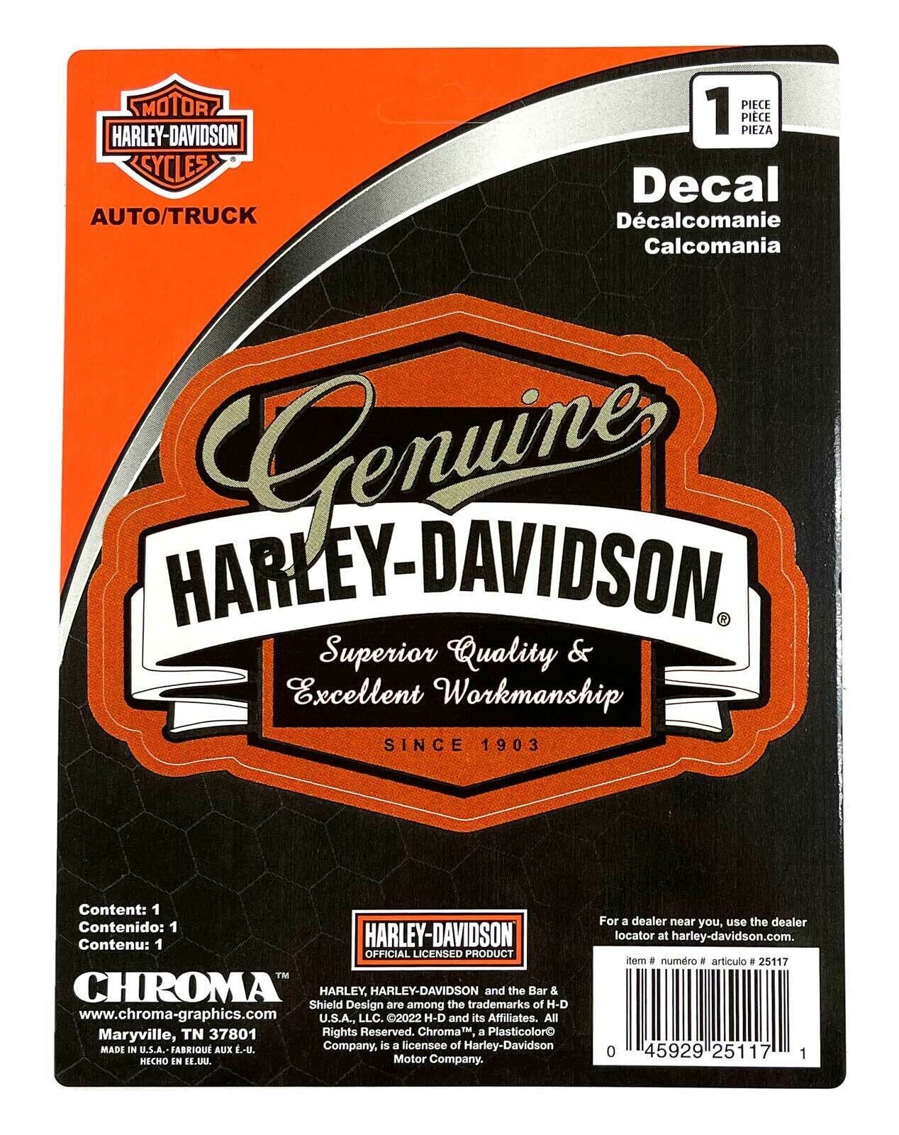 CHROMA CG25117 Harley-Davidson Genuine 5x4 Badge Decal CHROMA CG25117 Harley-Davidson Genuine 5x4 Badge Decal