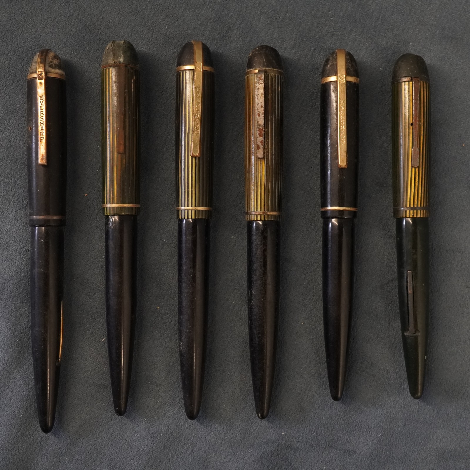 Lot of 6 Vintage Wahl-Eversharp Fountain Pens w/14k Nibs, For Parts or Repair Lot of 6 Vintage Wahl-Eversharp Fountain Pens w/14k Nibs, For Parts or Repair