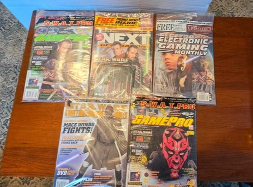 Star Wars Episode 1 -SEALED - Gaming Magazines Summer 1999 - Lot of 5