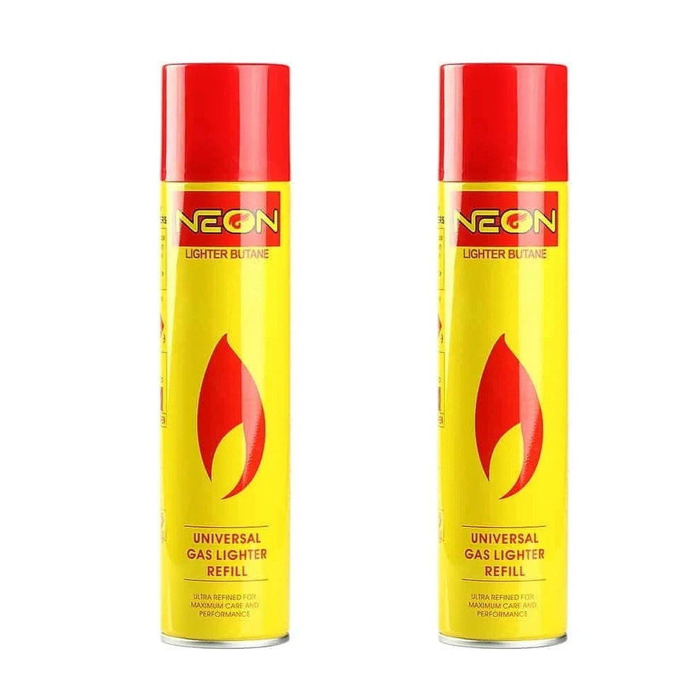2X Neon lighter butane gas refill universal fluid fuel ultra refined 10.14 oz 2X Neon lighter butane gas refill universal fluid fuel ultra refined 10.14 oz